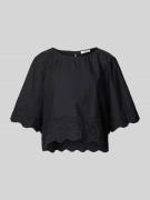 Esprit Blusenshirt mit 1/2-Arm in lockerer Passform in Black, Größe L