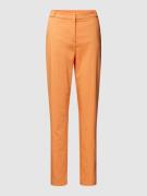 comma Slim Fit Stoffhose im unifarbenen Design in Orange, Größe 34