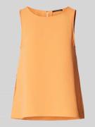 comma Blusentop in unifarbenem Design in Orange, Größe 42