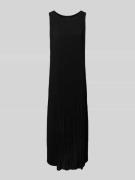 comma Maxikleid mit Plisseefalten in Black, Größe 38