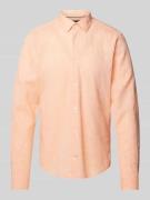 JOOP! Slim Fit Businesshemd aus Leinen-Baumwoll-Mix in Apricot, Größe ...