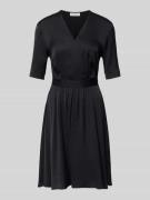 Marc O'Polo Knielanges Kleid mit gelegten Falten in Black, Größe 40