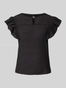 Vero Moda Bluse mit Schlüsselloch-Ausschnitt in Black, Größe S