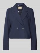 Smith and Soul Cropped Blazer in unifarbenem Design in Marine, Größe X...