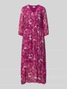 Jake*s Collection Midikleid mit Allover-Print in Fuchsia Melange, Größ...