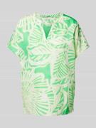 Milano Italy Blusenshirt mit Allover-Muster in Apfel, Größe 38