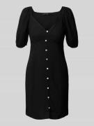 Vero Moda Minikleid aus Viskose-Leinen-Mix Modell 'MYMILO' in Black, G...