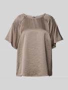 mbyM Blusenshirt in Crinkle-Optik Modell 'Damik' in Taupe, Größe XS