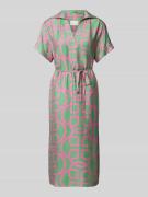 Gant Midikleid mit Bindegürtel in Fuchsia, Größe 40