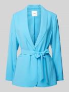 s.Oliver BLACK LABEL Blazer mit Bindegürtel in Hellblau, Größe 40