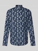 Jake*s Slim Fit Businesshemd mit floralem Allover-Muster in Marine, Gr...