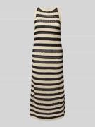 s.Oliver RED LABEL Häkelkleid mit Streifenmuster in Beige, Größe 42