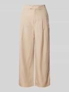 Marc O'Polo Denim Wide Leg Culotte mit Bundfalten in Sand, Größe L