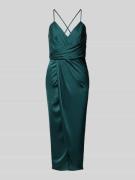 V by Vera Mont Körpernahes Cocktailkleid in Wickel-Optik in Dunkelgrue...