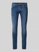 Jack & Jones Slim Fit Jeans mit Label-Patch Modell 'GLENN' in Dunkelbl...