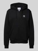 adidas Originals Sweatjacke mit Label-Stitching in Black, Größe S