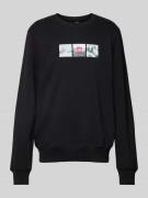 The North Face Sweatshirt mit Label-Print in Black, Größe M