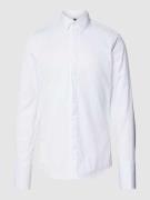 Jake*s Slim Fit Smokinghemd aus Twill in Weiss, Größe 39/40