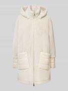 WHITE LABEL Mantel mit aufgesetzten Taschen in Sand, Größe 38