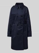 s.Oliver RED LABEL Slim Fit Trenchcoat aus Baumwoll-Mix mit Streifen-F...