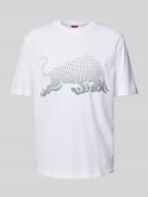 HUGO T-Shirt mit Label-Print Modell 'Drcard' in Weiss, Größe M
