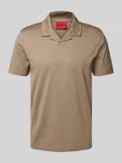 HUGO Poloshirt mit V-Ausschnitt Modell 'Dimerspolo' in Hellbraun, Größ...