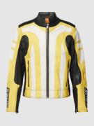 BOSS Orange Leder Jacke mit Color-Blocking-Design Modell 'Jocas' in GE...