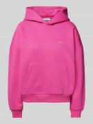 Review Oversized Hoodie mit Kapuze in Fuchsia, Größe M