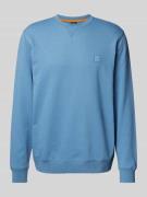 BOSS Orange Sweatshirt mit Label-Badge Modell 'Westart' in Rauchblau, ...