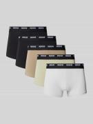 HUGO Trunks mit elastischem Label-Bund im 5er-Pack in Beige, Größe M
