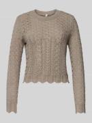 Only Regular Fit Strickpullover aus Struktur Strick Modell 'SAGA' in S...