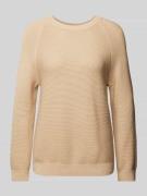 BOSS Strickpullover mit Raglanärmeln Modell 'Fovila' in Beige, Größe L