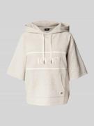 JOOP! Hoodie mit Label-Stitching in Beige, Größe 40