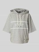 JOOP! Hoodie mit Label-Stitching in Hellgrau, Größe 34