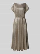 Swing Cocktailkleid in Glanz-Optik in Gold, Größe 42