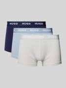 HUGO Trunks mit elastischem Label-Bund im 3er-Pack in Blau, Größe L