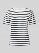 Tommy Hilfiger Slim Fit T-Shirt mit Label-Detail in Marine, Größe XXL