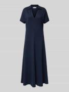Tommy Hilfiger Midikleid mit V-Ausschnitt in Marine, Größe S