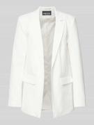 Pieces Loose Fit Longblazer mit Pattentaschen Modell 'BOZZY' in Offwhi...