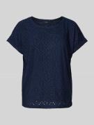 Vero Moda Relaxed Fit T-Shirt mit Lochspitze Modell 'TASSA' in Marine,...