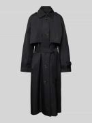 Jake*s Casual Trenchcoat mit Bindegürtel in Black, Größe 36
