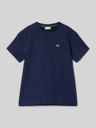 Lacoste T-Shirt mit Label-Detail in Marine, Größe 140