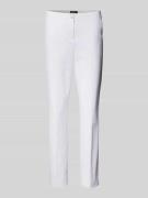 Cambio Slim Fit Hose mit Knopfverschluss Modell 'SUMMER' in Weiss, Grö...