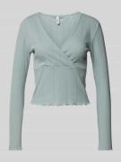 Only Slim Fit Langarmshirt aus Baumwoll-Mix Modell 'CARLOTTA' in Schil...