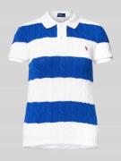 Polo Ralph Lauren Slim Fit Poloshirt in Strick-Optik in Royal, Größe M