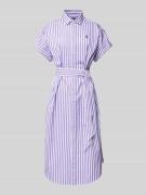 Polo Ralph Lauren Hemdblusenkleid in Midilänge in Purple, Größe XS