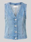 MSCH Copenhagen Jeansweste mit V-Ausschnitt Modell 'Eli Ada' in Jeansb...