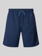 BOSS Regular Fit Badeshorts mit Label-Print Modell 'Orca' in Dunkelbla...