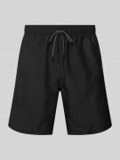 BOSS Regular Fit Badeshorts mit Label-Print Modell 'Orca' in Black, Gr...