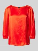 Marc Cain Regular Fit Seidenbluse mit 3/4-Arm in Rot, Größe 42